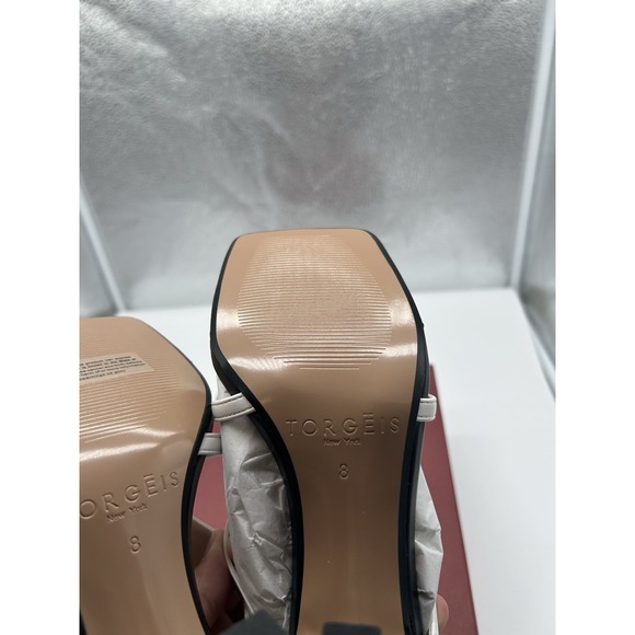 New Torgeis Aconite Faux Leather High Heel Thong Sandals Black Size EU 38.5 US 8 - Picture 7 of 8